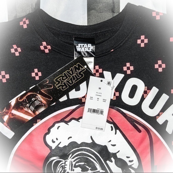 DISNEY STAR WARS DARTH VADER HOLIDAY SWEATER. Fit is like a small size shirt. - Picture 3 of 4